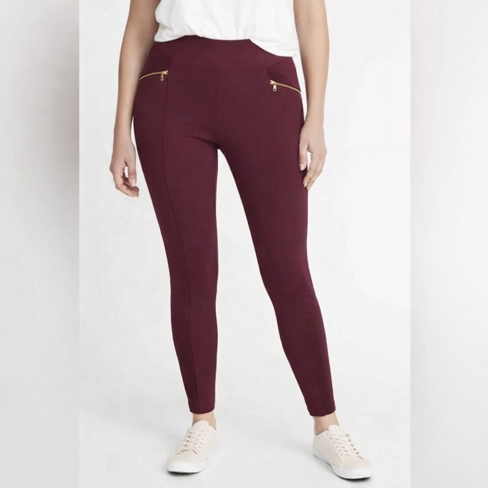 Like New Old Navy Women's Maroon Stevie Leggings